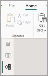 Screenshot of the Modeling view icon in Power BI Desktop.