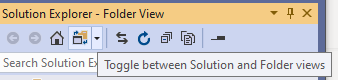Toggle between Solution and Folder views