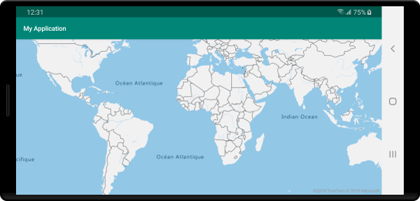 Azure Maps, map image showing labels in French