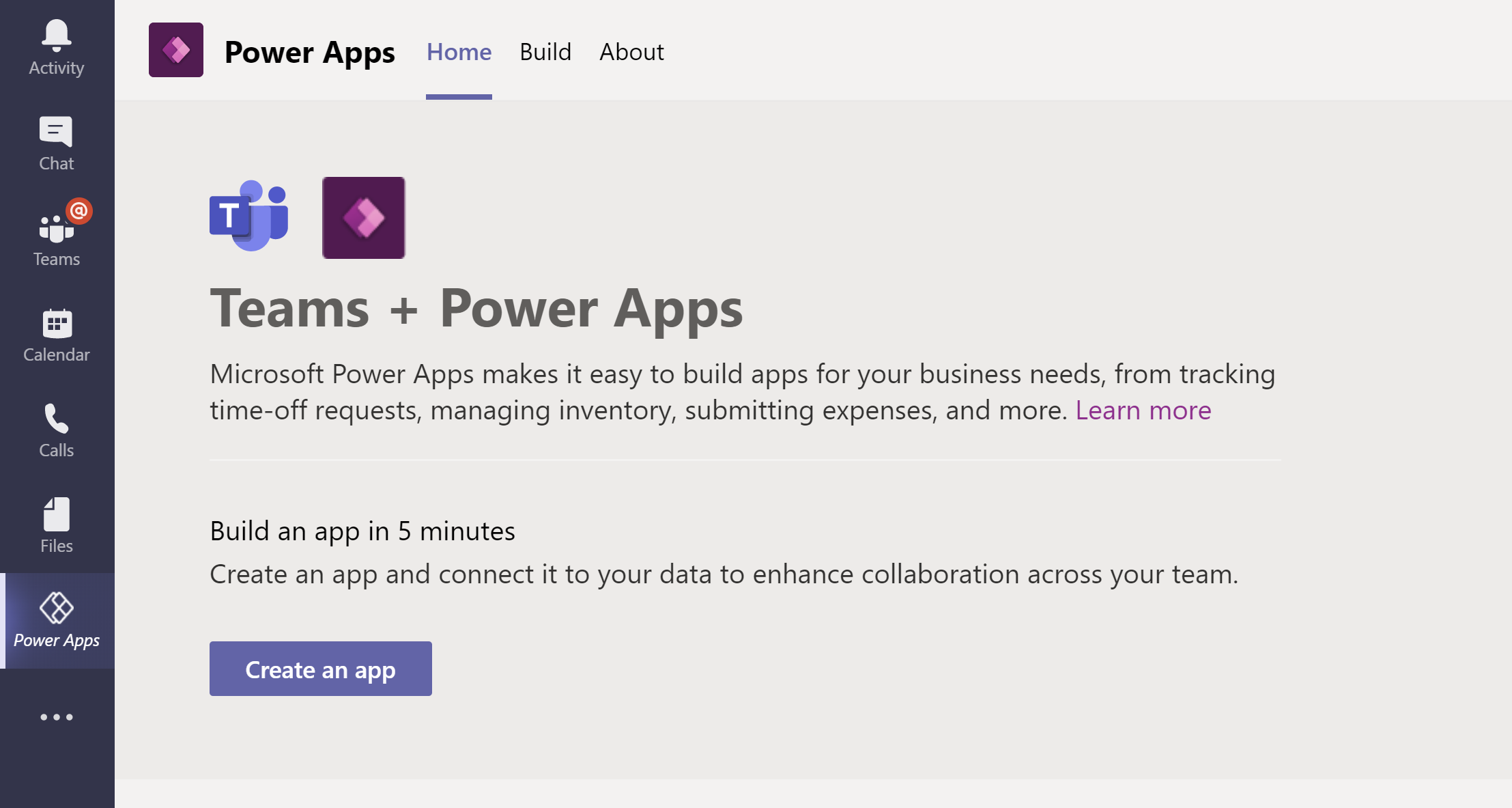 Sign in to Power Apps.