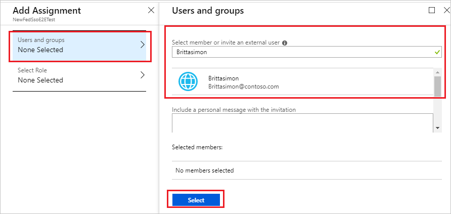 Screenshot shows the Users and groups dialog box where you can select a user.