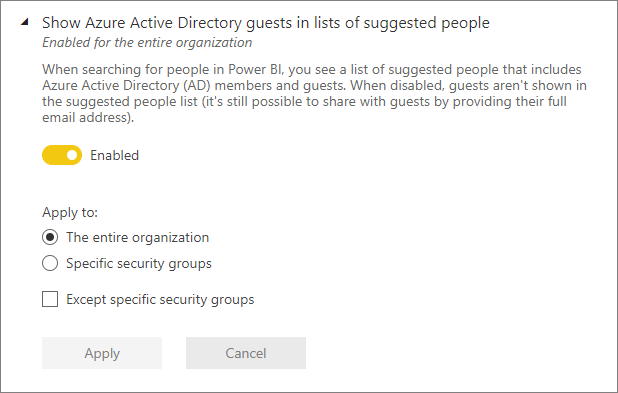Show Azure Active Directory guests in lists of suggested people