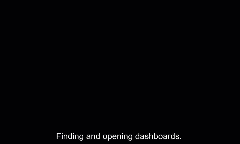 Video showing all the locations where dashboards may be found