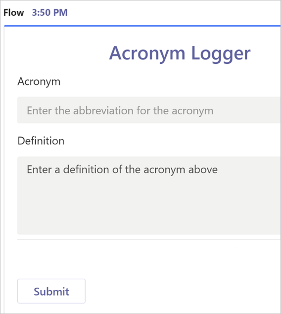 Acronym logger.