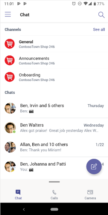 Screenshot that shows the page dealing with messaging experience without Shifts.