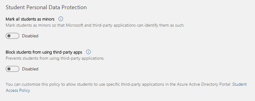 Open School Data Sync and go to Settings -> Student Personal Data Protection.