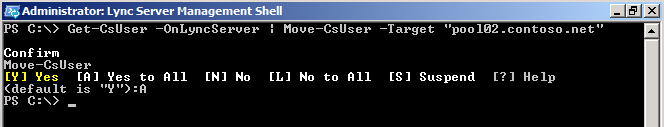 PowerShell cmdlet and results in Management Shell.