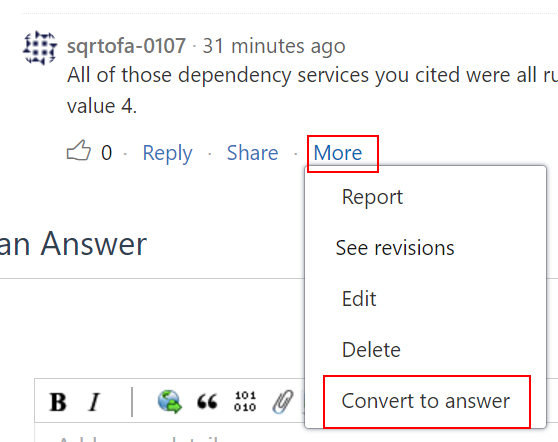 convert to answer