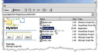 Figure 4 Dragging a VBS File to Execute