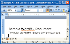 Figure 2 Doc in WordML