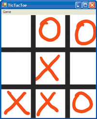 Figure 16 Ink-Enabled TicTacToe