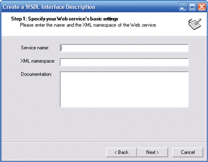 Figure 8 Building a WSDL File with WSContractFirst 