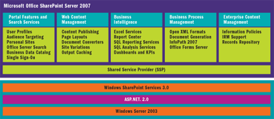 Figure 1 MOSS 2007 within the SharePoint Ecosystem