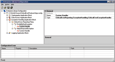 Figure 3 Configuring a Custom Exception Handling Policy