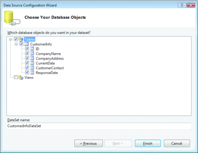 Figure 6 Choose Your Database Objects Dialog