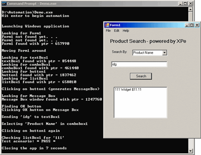 Figure 1 UI Automation on Windows XP Embedded