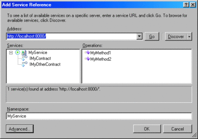 Figure 7 Add Service Reference Dialog