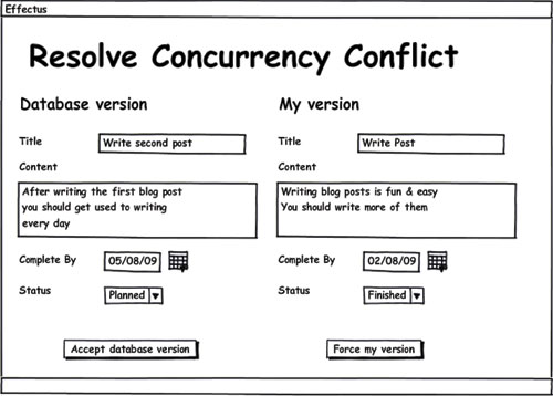 UI for Managing Change Conflicts