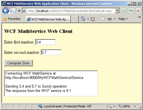 image: Typical WCF ASP.NET Client