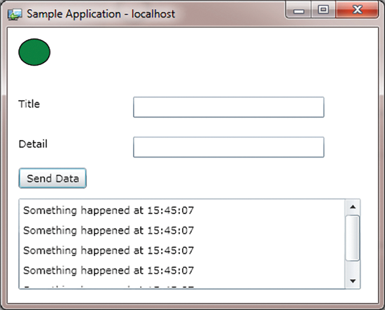 image: Sample Application for Demonstrating Network Status and Queues