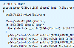 Debugger Engine API: Writing a Debugging Tools for Windows Extension, Part 3: Clients and Callbacks