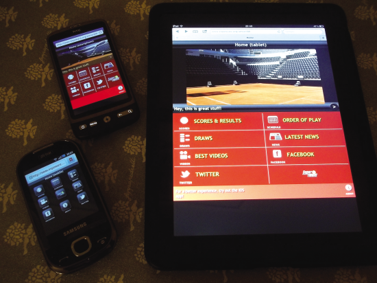 Tablets, Smartphones and Plain Mobile Devices Accessing the Sample Site