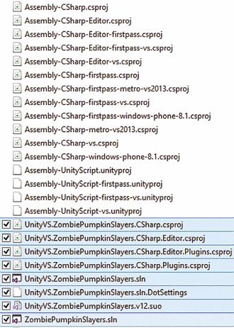 Visual Studio Tools for Unity Creates Its Own Versions of the .csproj Files
