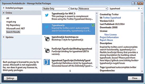 The NuGet Package for Twitter Typeahead.js