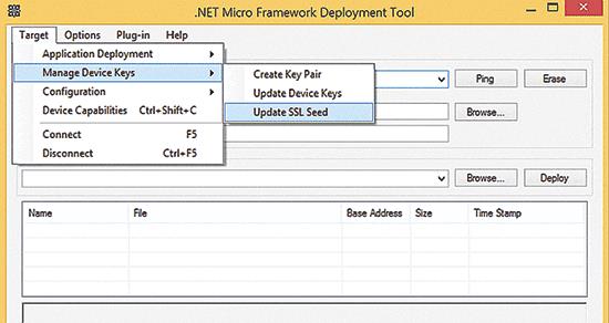 The .NET Micro Framework Deployment Tool MFDeploy