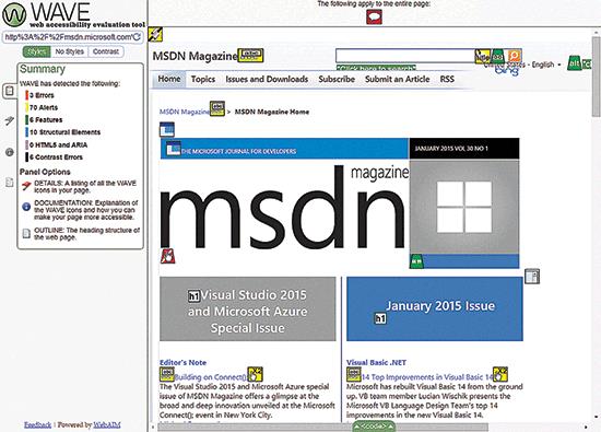 MSDN Magazine After Running Through the WAVE Scanner