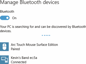 Connecting Microsoft Band to a Windows 10 PC