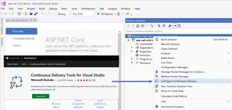 Continuous Delivery Tools for Visual Studio