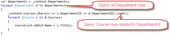 Separate queries example