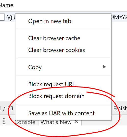 "Save as HAR with Content" option in Google Chrome Dev Tools Network Tab