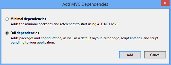 select Full dependencies