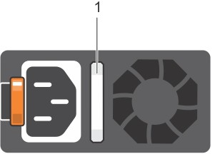 A diagram that shows the AC PSU, with the LED indicated.