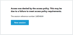 Screenshot of the access-denied error message.
