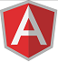 This image shows the Angular JS logo