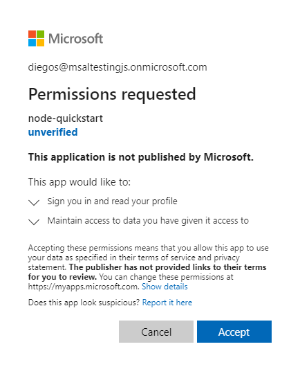 Microsoft Entra consent screen displaying