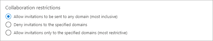 Collaboration restrictions settings