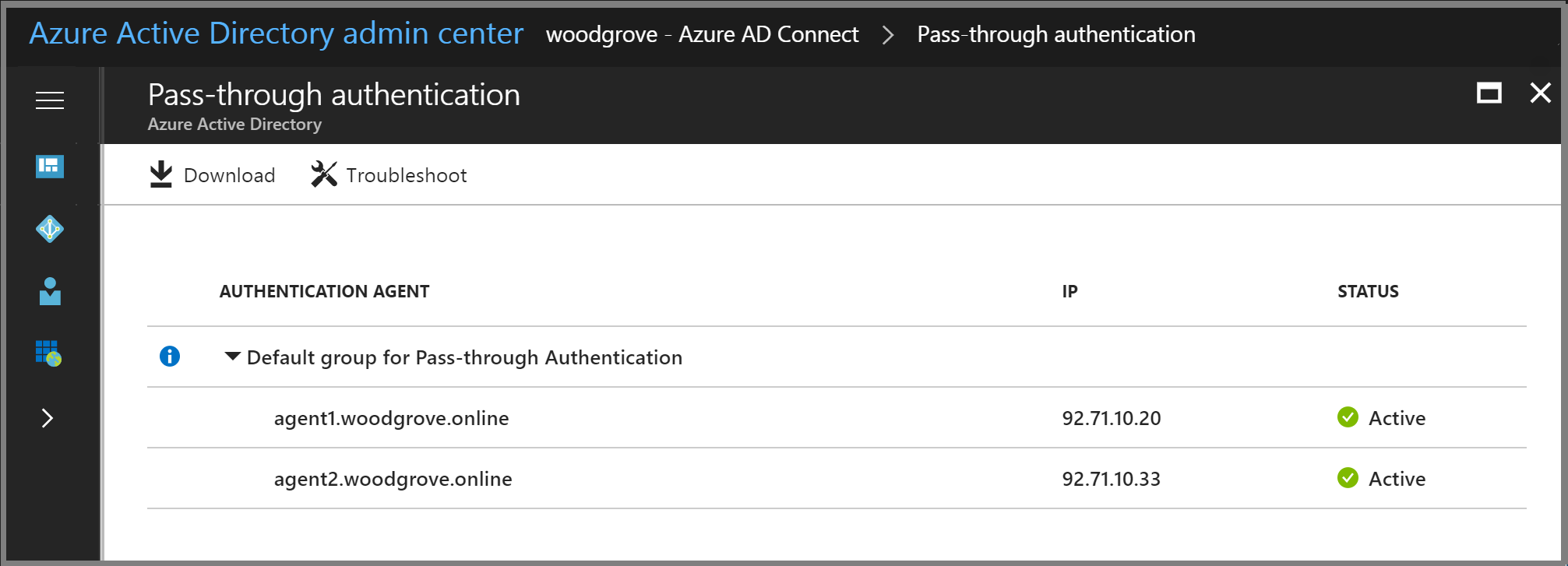 Azure AD Pass through Authentication Quickstart Microsoft Docs
