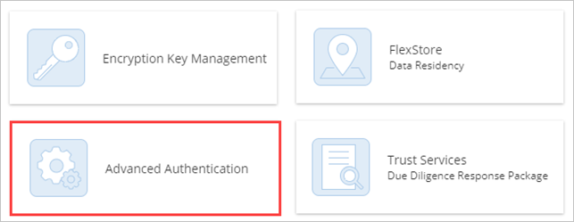Configure advanced authentication options