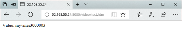 Test video URL in application gateway