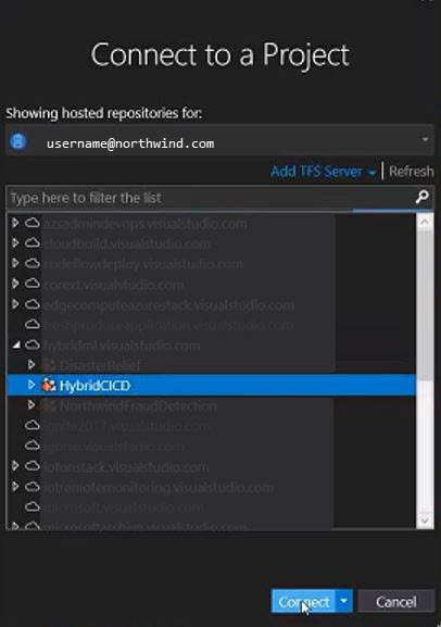 Connect to a project on Azure Repos