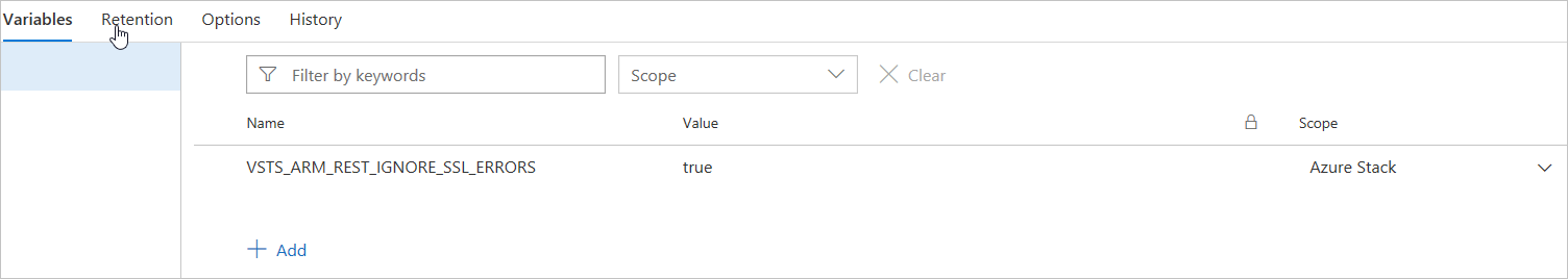 Add variable to Azure App Deployment