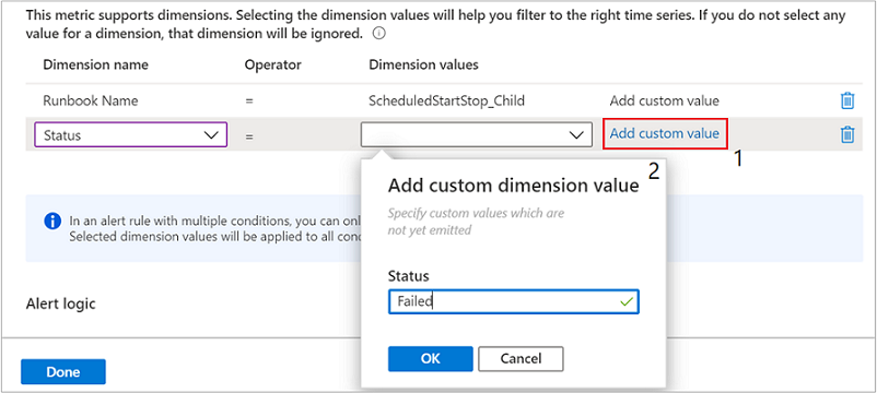 Specify custom dimension value