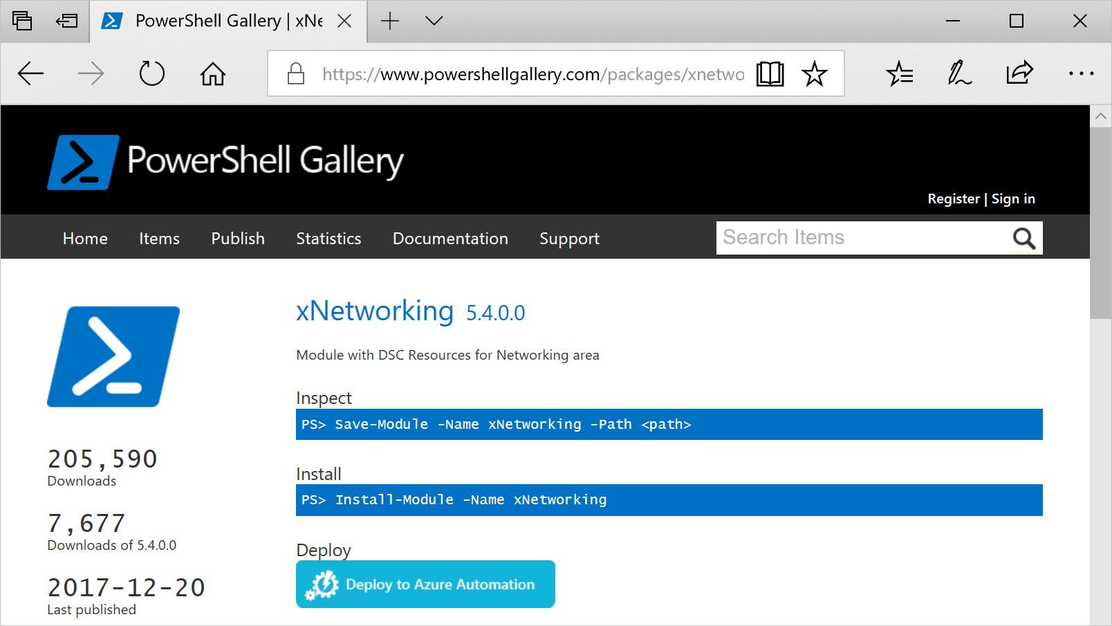 PowerShell Gallery example