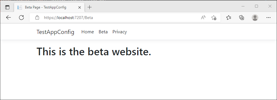 Feature flag beta page