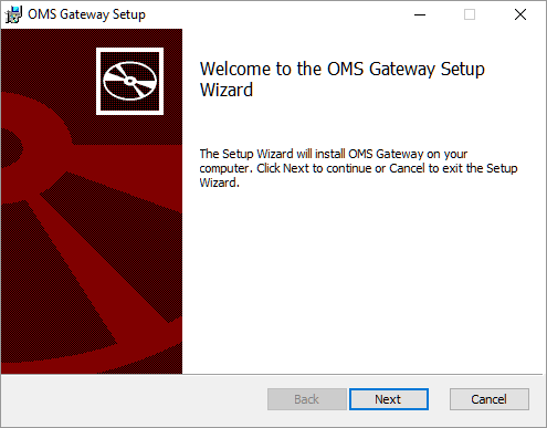 Screenshot of Welcome page in the Gateway Setup wizard
