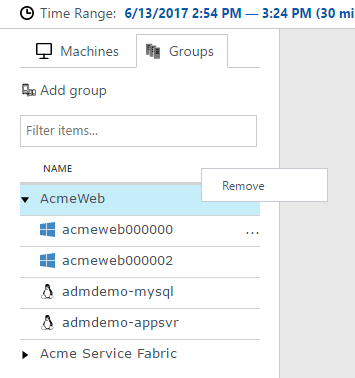 Remove machine from group